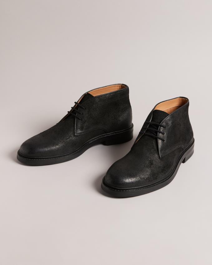 Botte Chukka Ted Baker Polished Suede Noir Homme | KCY-02670358